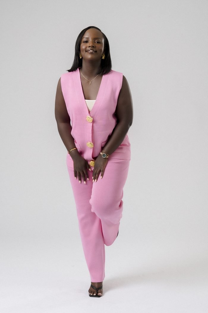 Classic Vest Set in Pink