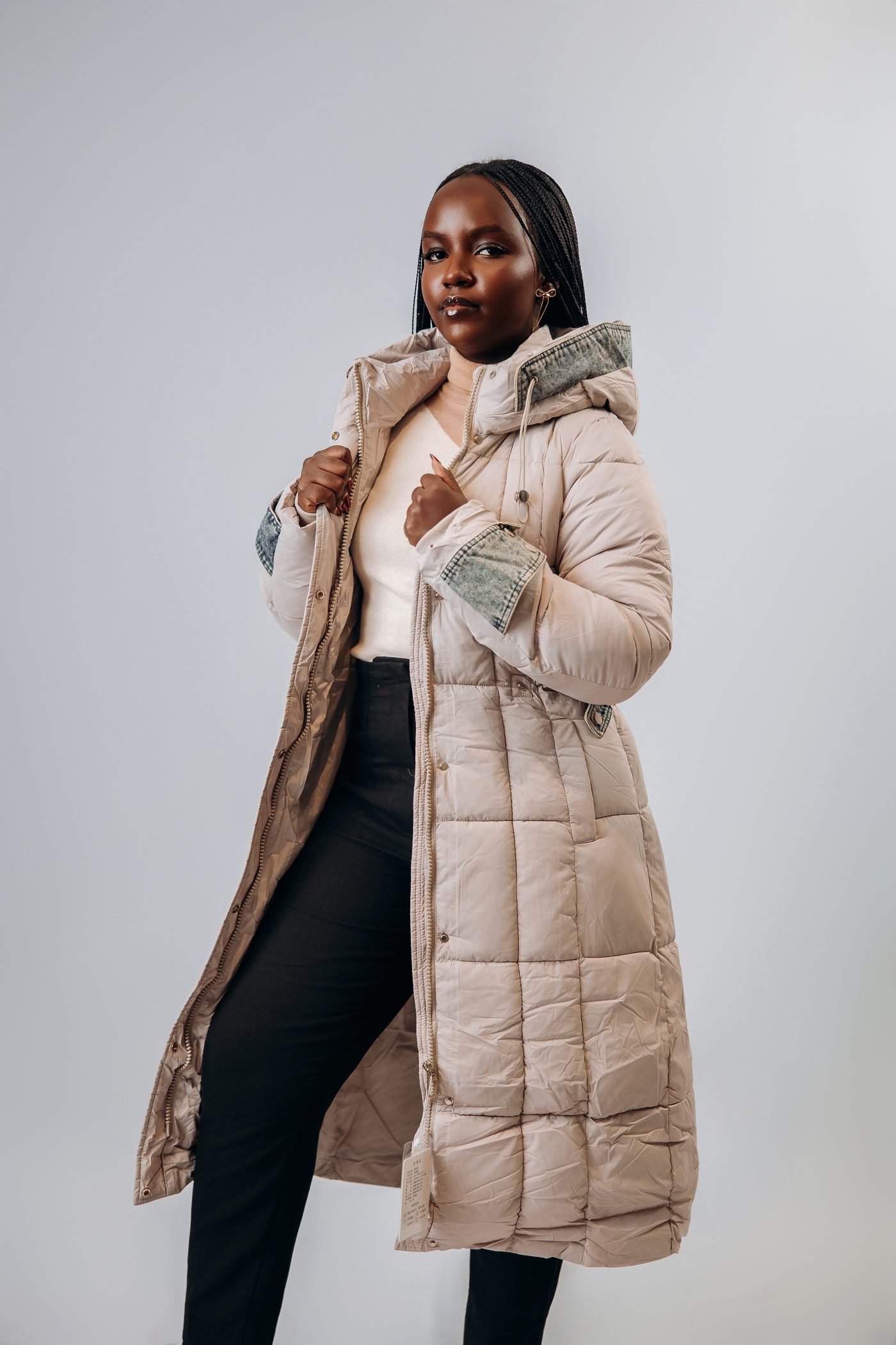 Frostline Longcoat in Cream White
