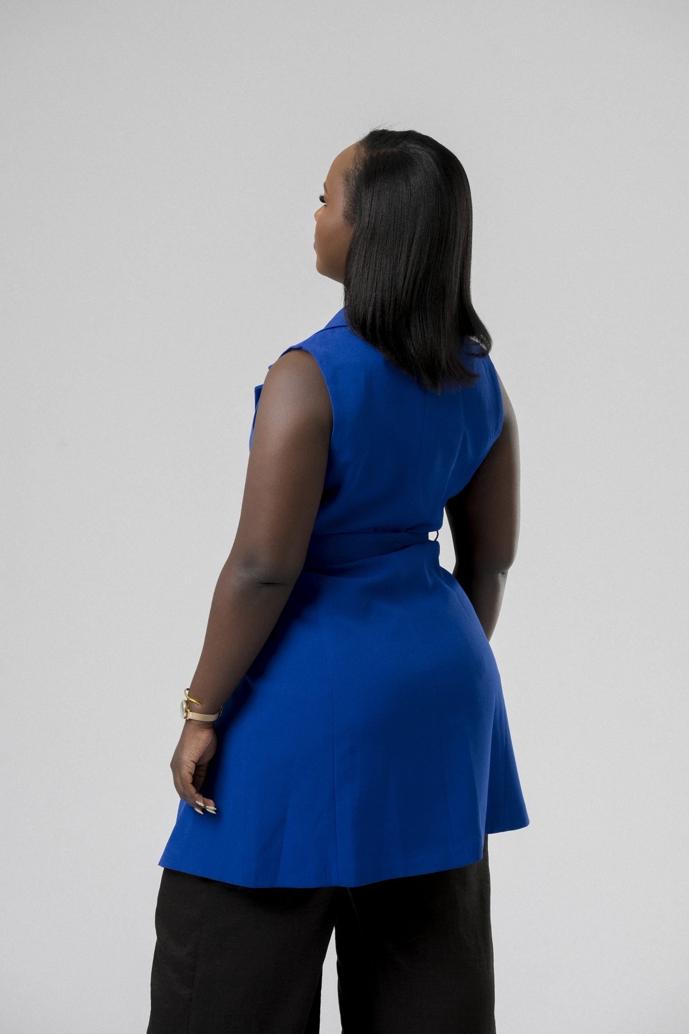 Harmony Wrap Vest Set in Blue