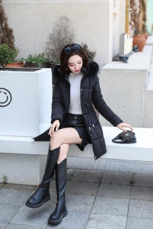 Icebound Elegance Coat in Black