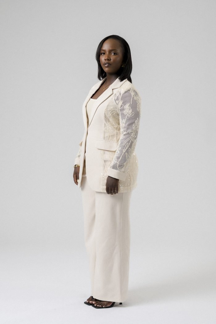 Ivory Lace Suit