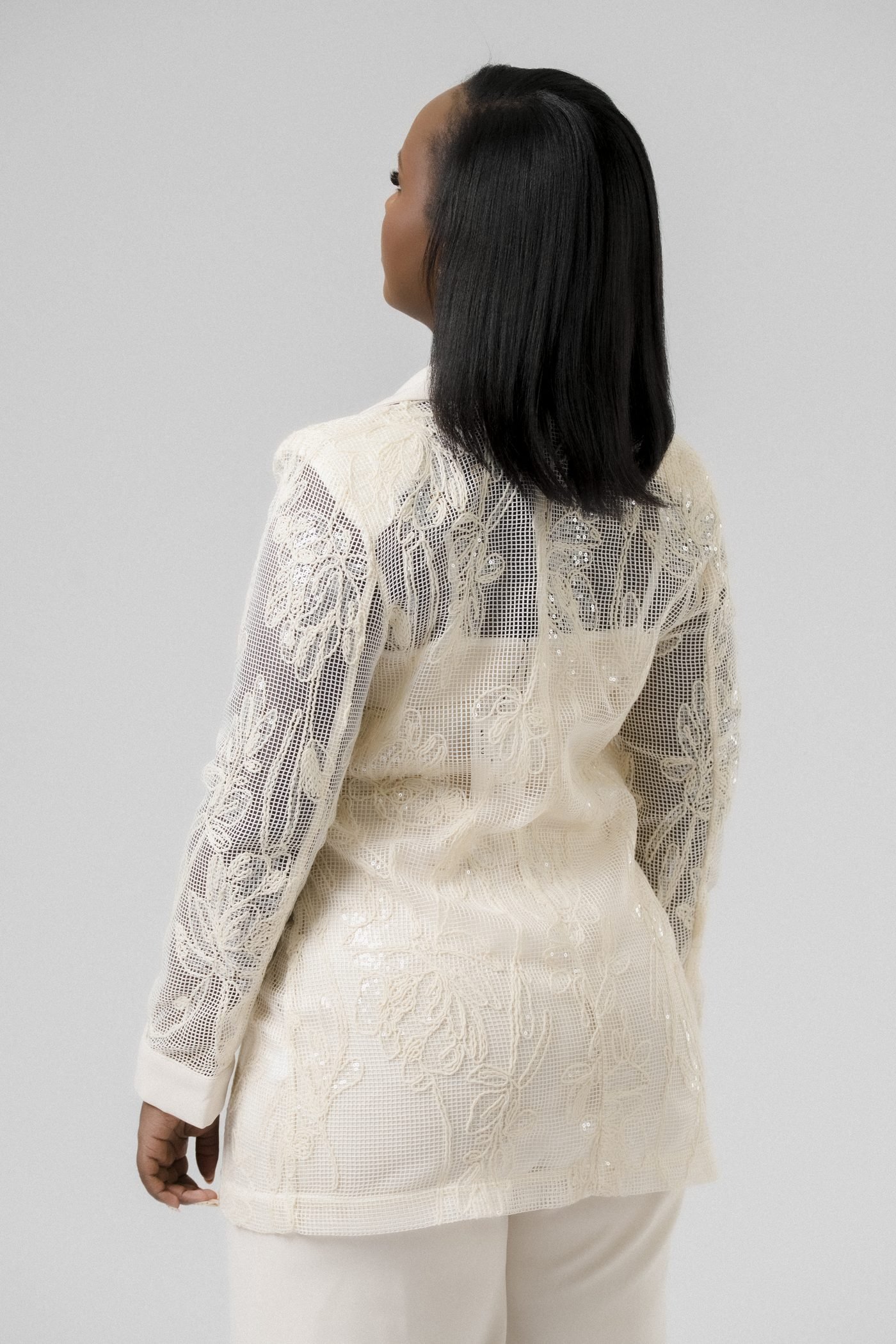 Ivory Lace Suit