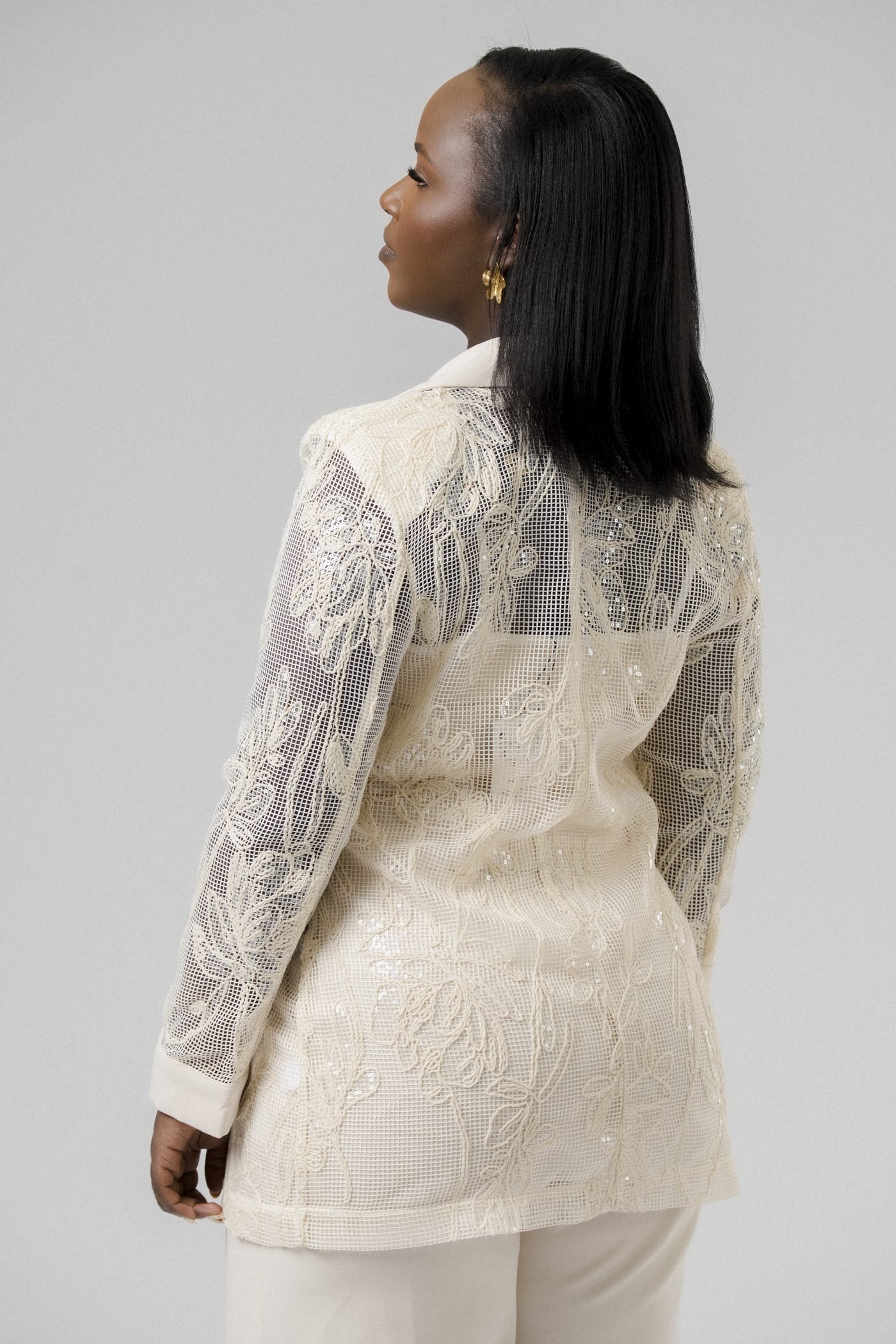 Ivory Lace Suit