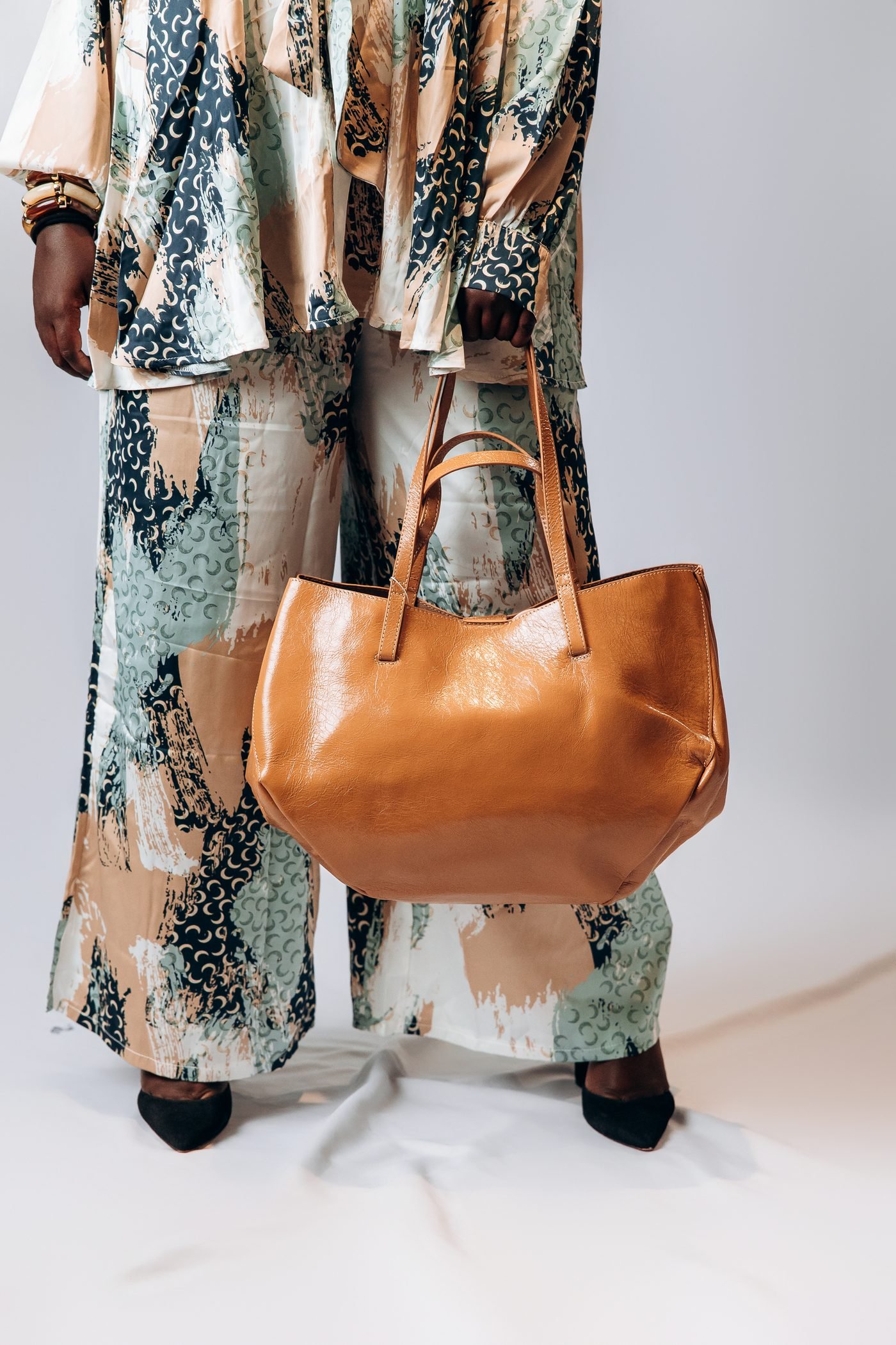 Pure Line Leather Bag 3 in 1
