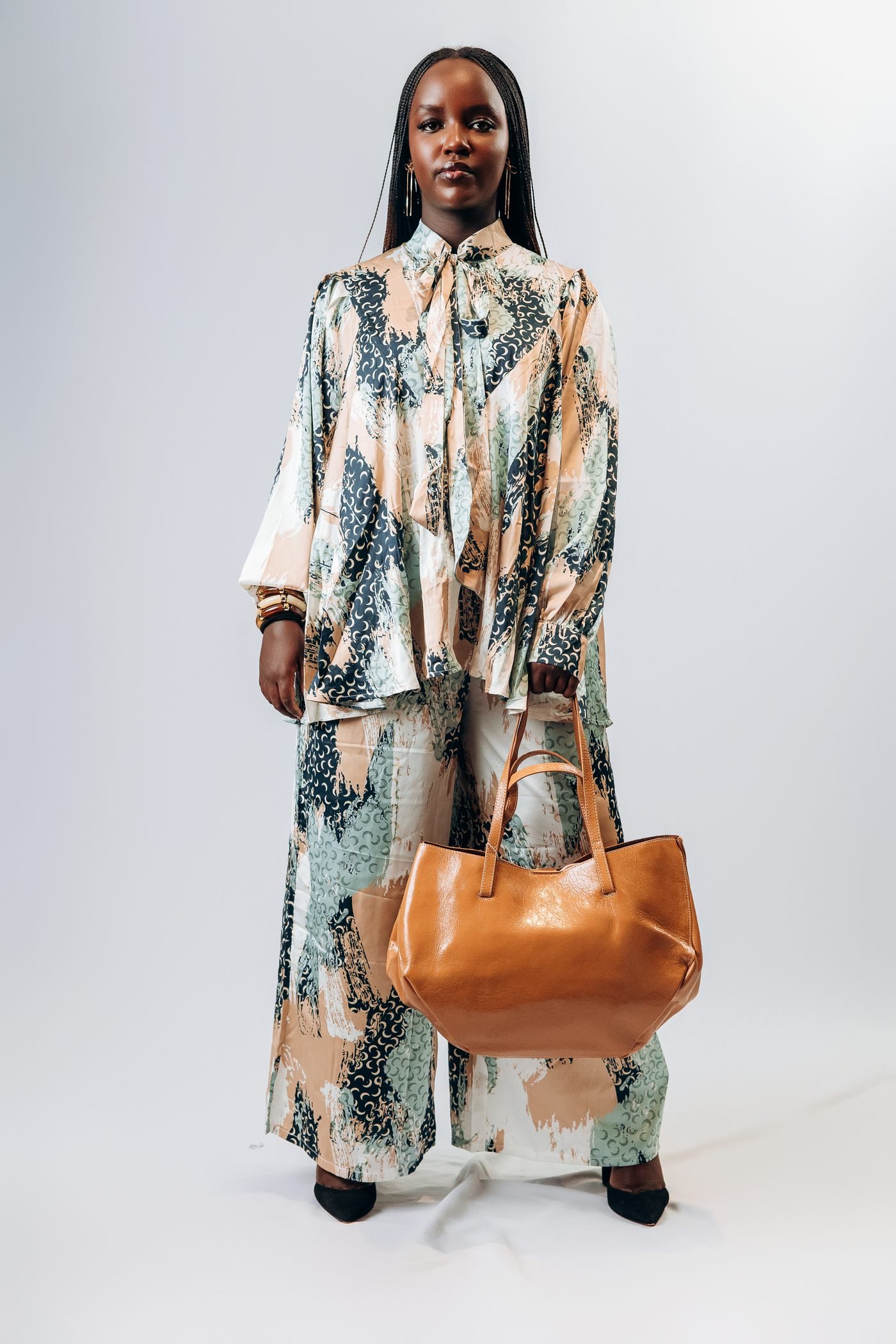 Pure Line Leather Bag 3 in 1