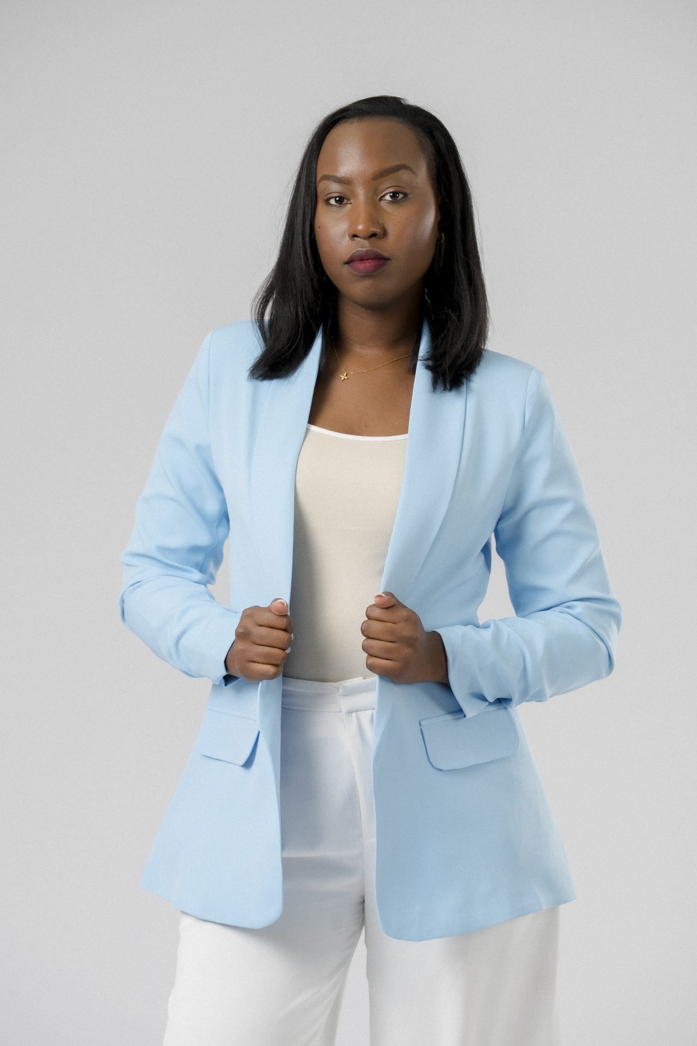 Signature Blazer in Light Blue