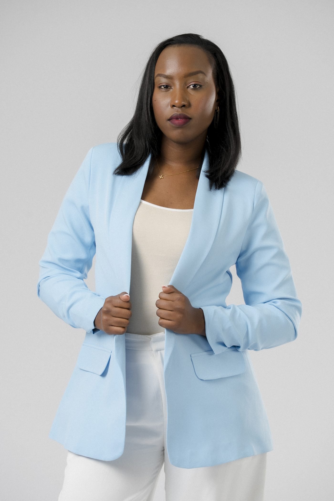 Signature Blazer in Light Blue