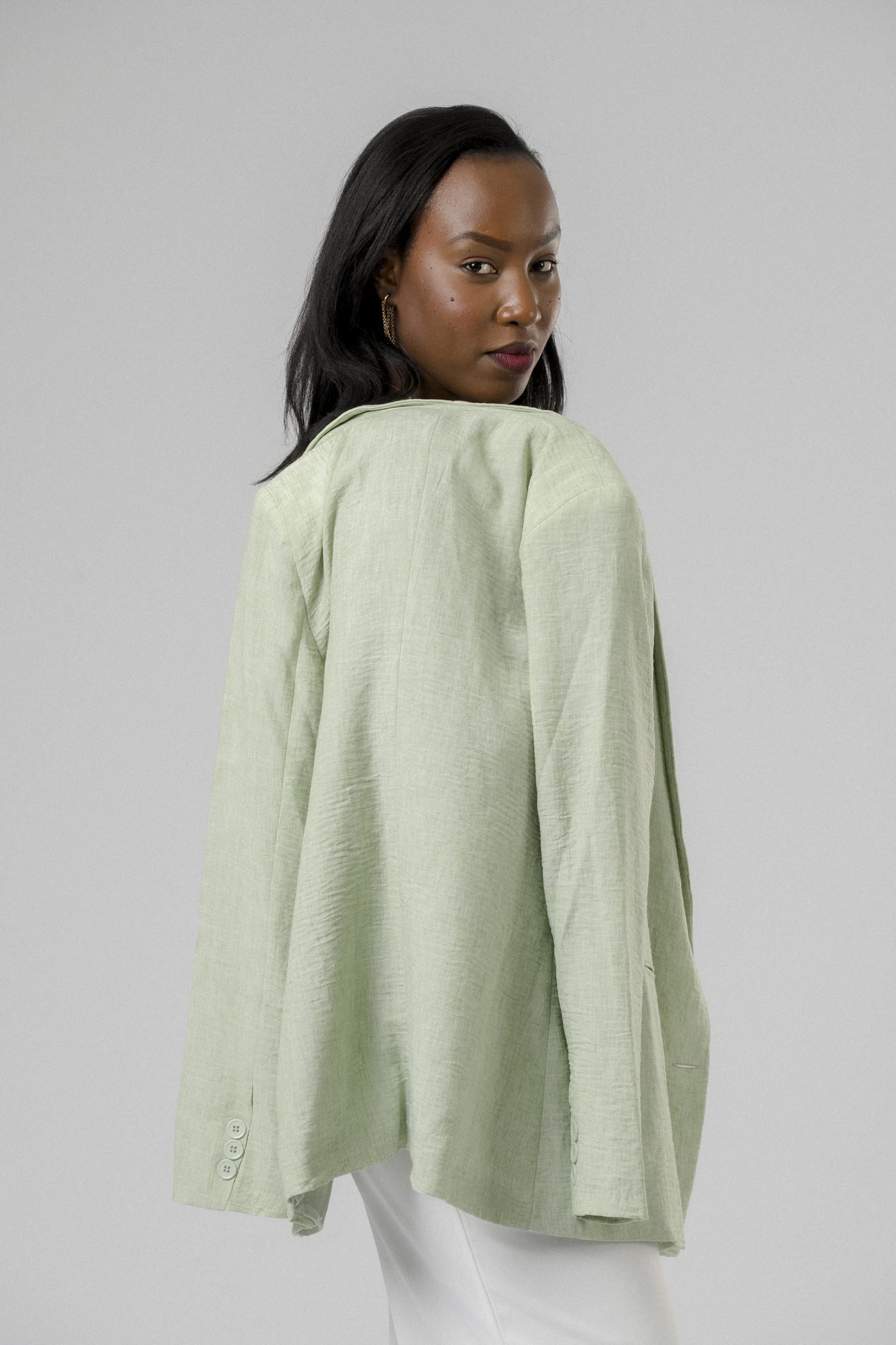 Signature Blazer in Sage Green