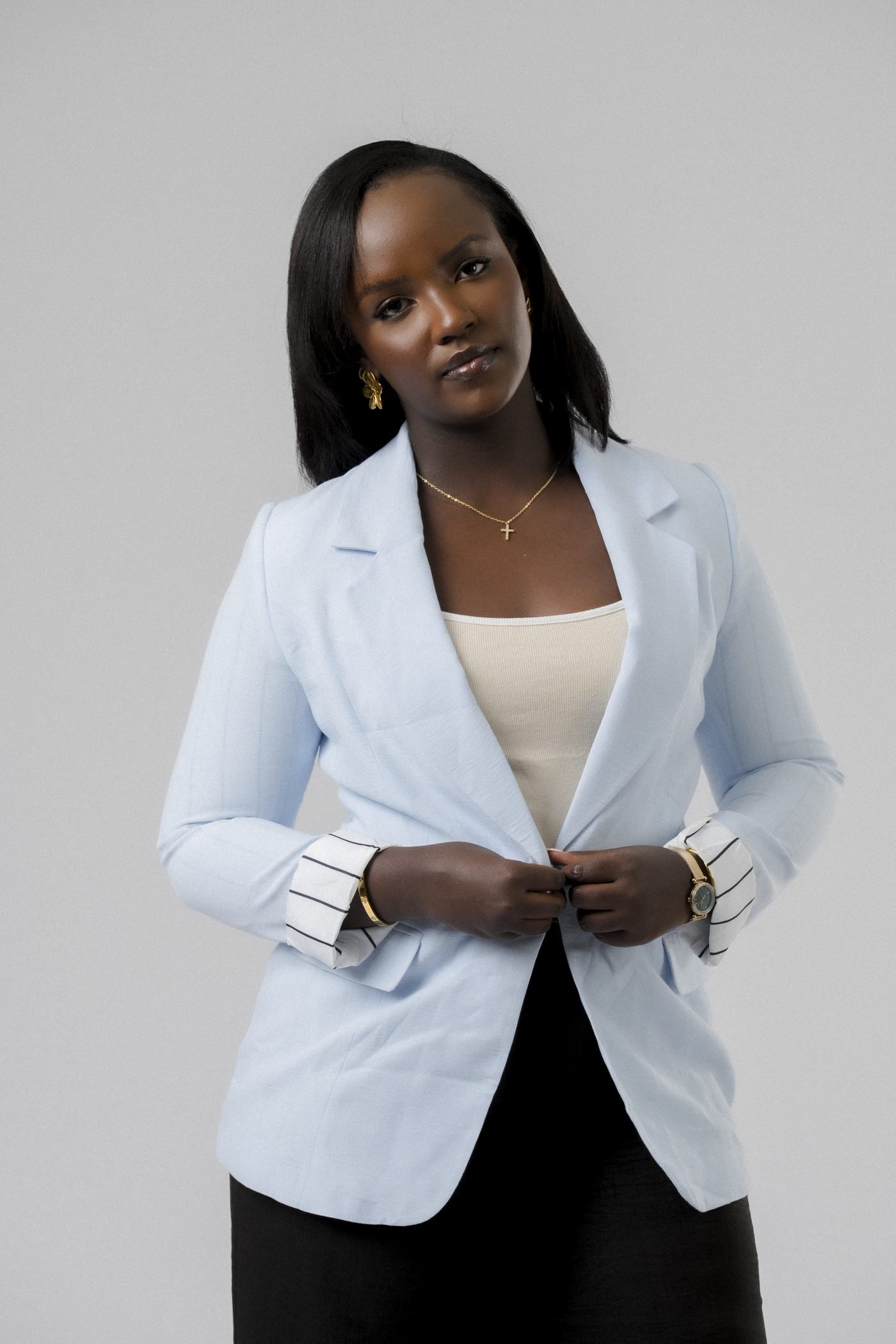 Signature Blazer in Light Blue