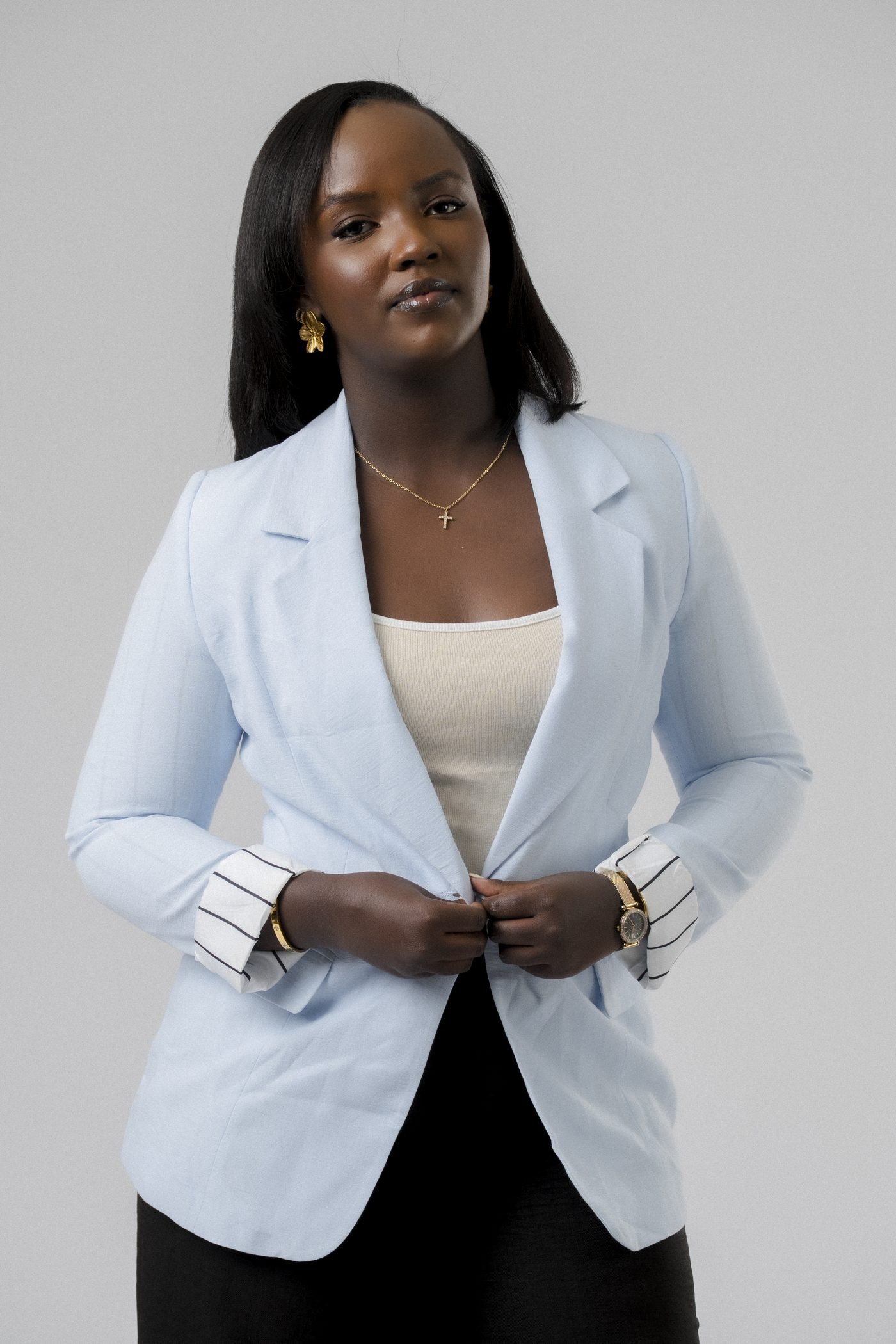 Signature Blazer in Light Blue