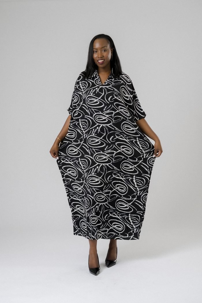 Swirl Print Kaftan