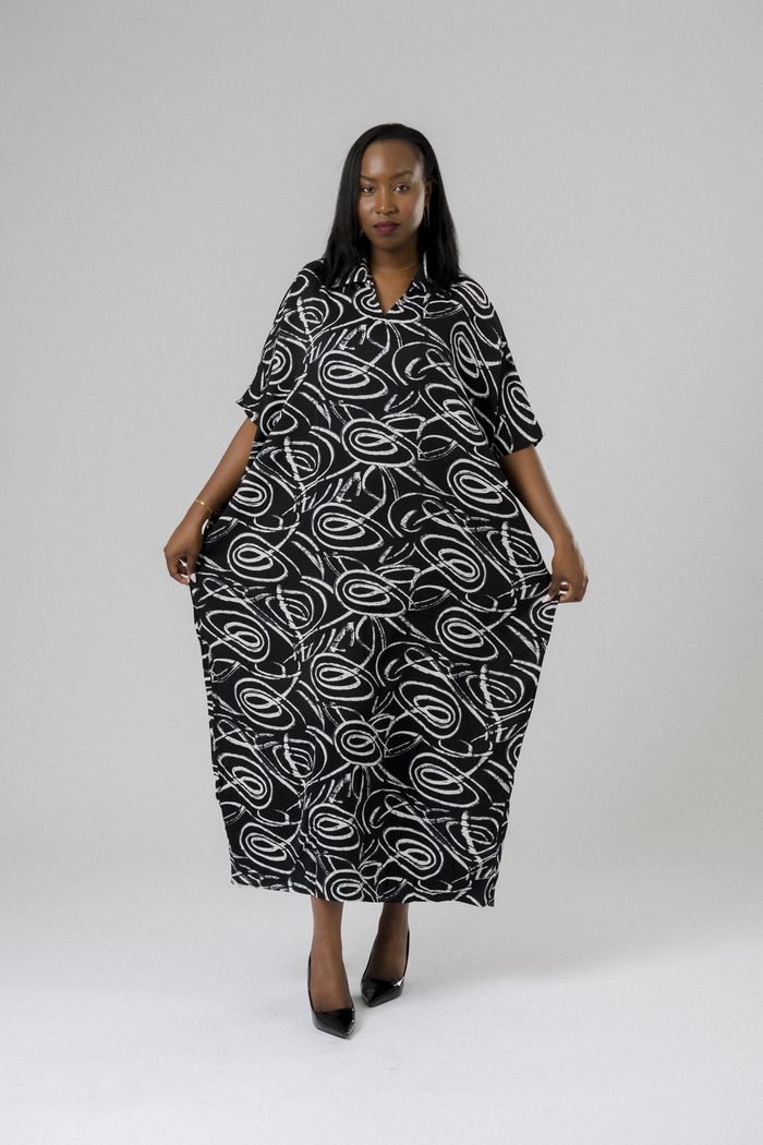 Swirl Print Kaftan