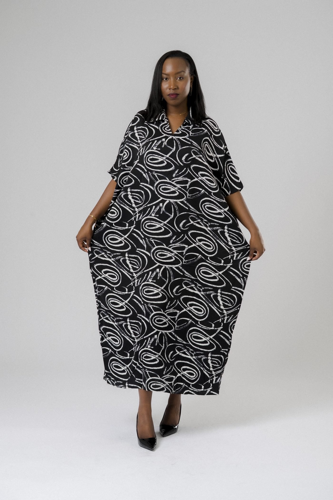Swirl Print Kaftan