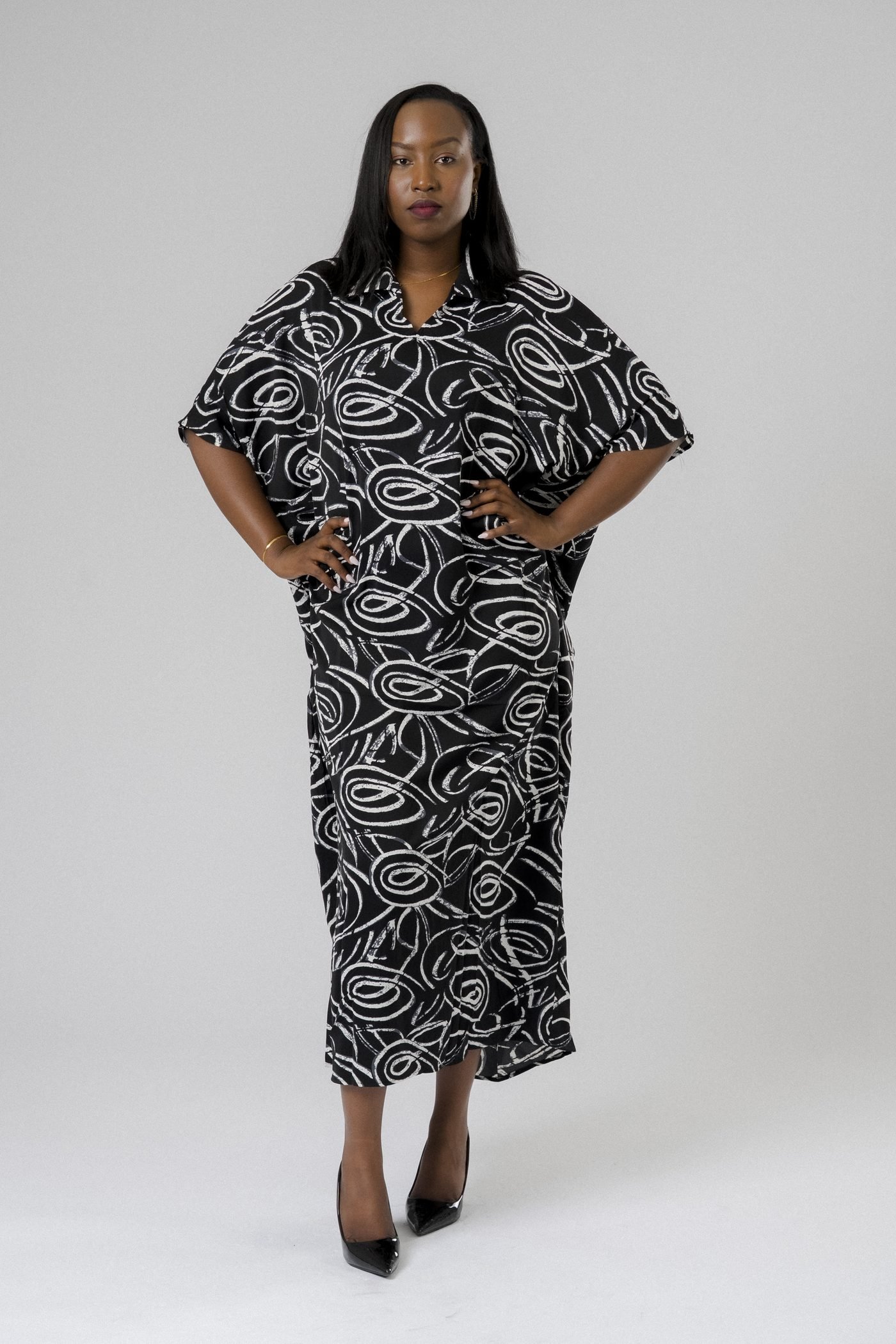 Swirl Print Kaftan