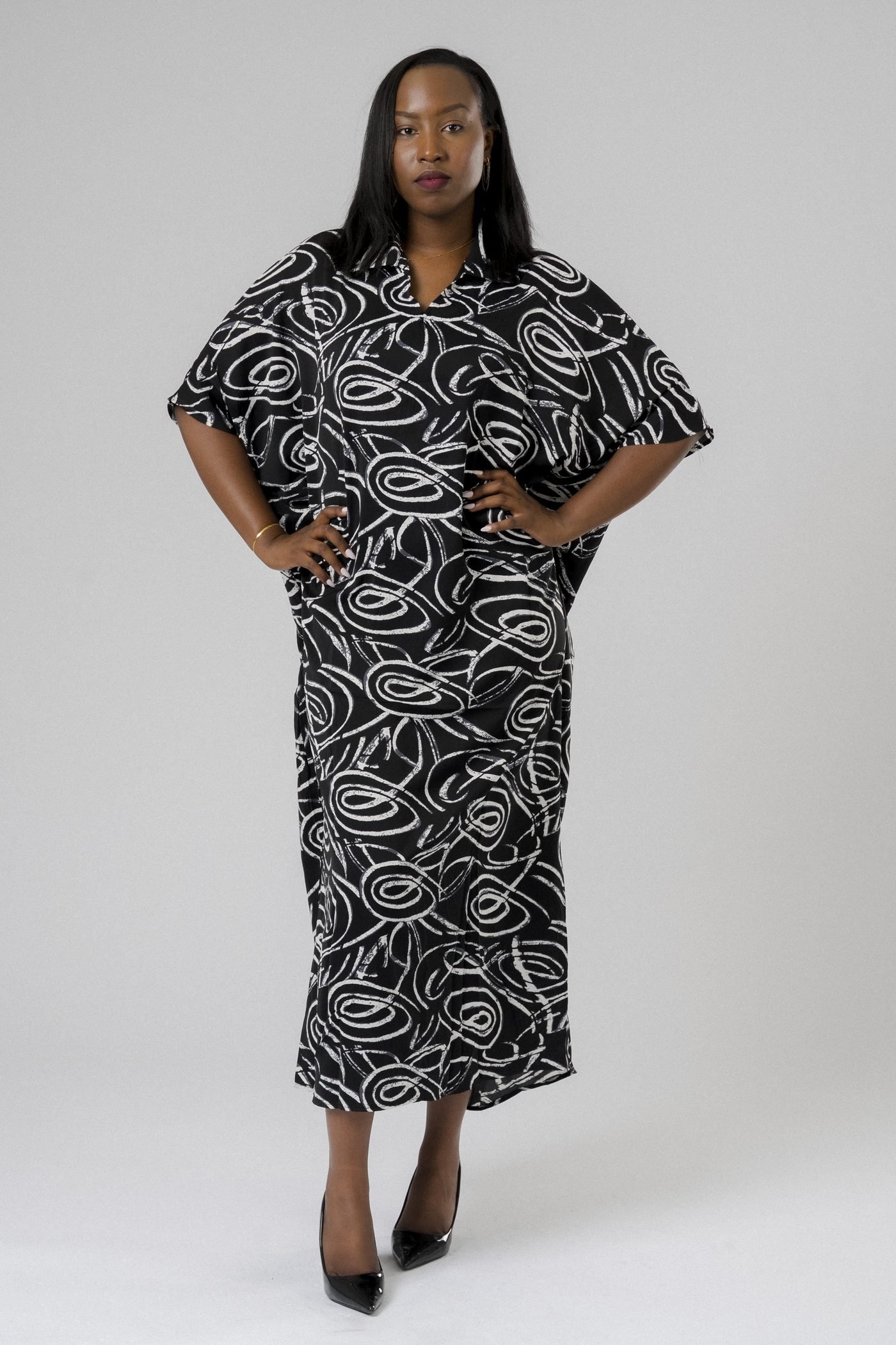 Swirl Print Kaftan